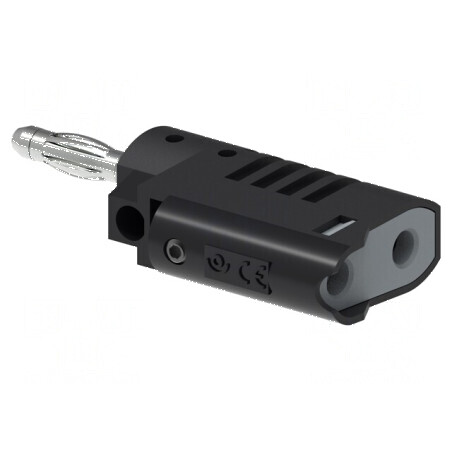 Conector banană 4mm 36A 30VAC 60VDC negru neizolat | Electronic-mag.ro | Componente Electronice