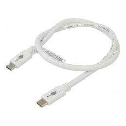Cablu USB 3.2 USB C 0,5m alb 5Gbps 60W | Electronic-mag.ro | Componente Electronice