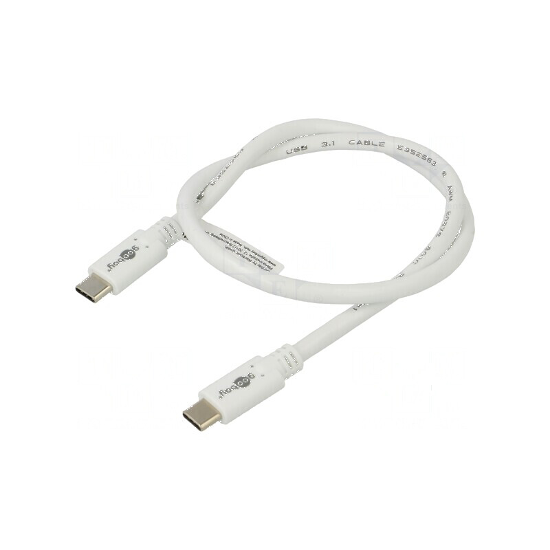 Cablu USB 3.2 USB C 0,5m alb 5Gbps 60W | Electronic-mag.ro | Componente Electronice Cablu USB 3.2 USB C 0,5m alb 5Gbps 60W | Electronic-mag.ro | Componente Electronice