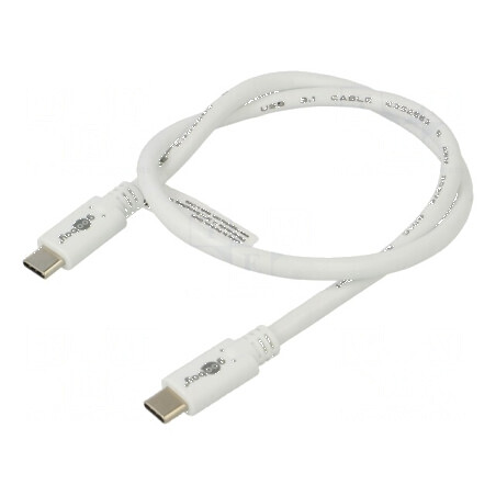 Cablu USB 3.2 USB C 0,5m alb 5Gbps 60W | Electronic-mag.ro | Componente Electronice