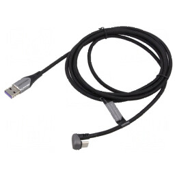 Cablu USB 2.0 A la C unghi nichelat 1m | Electronic-mag.ro | Componente Electronice