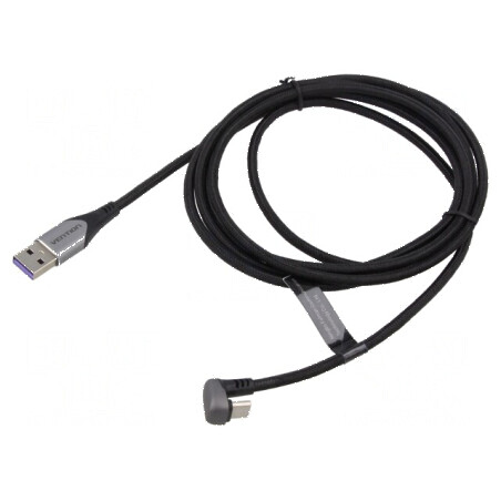 Cablu USB 2.0 A la C unghi nichelat 1m | Electronic-mag.ro | Componente Electronice