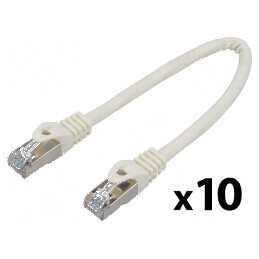 Cablul Patch F/UTP 6 litat CCA PVC alb 0,25m 26AWG | Electronic-mag.ro | Componente Electronice