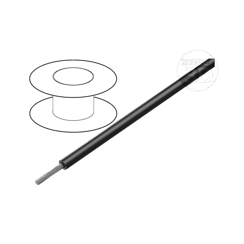 Cablu litat 16AWG TFE negru 300V 152m 500ft Ecranare | Electronic-mag.ro | Componente Electronice