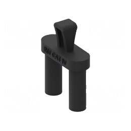 Adaptor banană 4mm priză mufă x2 36A 1kV neagră | Electronic-mag.ro | Componente Electronice