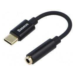 Cablu Jack 3,5mm la USB C, 0,05m, Negru | Electronic-mag.ro | Componente Electronice