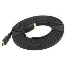 Cablu HDMI 2.0, 5m, negru, PVC, 28AWG | Electronic-mag.ro | Componente Electronice