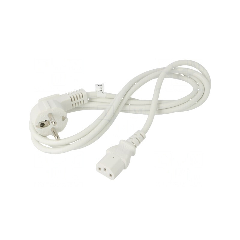 Cablu CEE 7/7 unghi, IEC C13 mamă 2m alb PVC | Electronic-mag.ro | Componente Electronice Cablu CEE 7/7 unghi, IEC C13 mamă 2m alb PVC | Electronic-mag.ro | Componente Electronice
