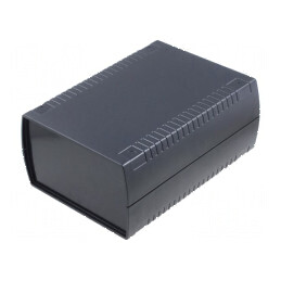 Carcasă ABS neagră cu panou IP53 136mm x 185mm x 80mm | Electronic-mag.ro | Componente Electronice