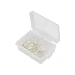 Set LED THT 3mm 50buc alb cald 7,5mA 30° cutie plastic | Electronic-mag.ro | Componente Electronice