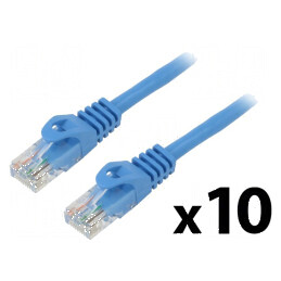 Cablaj rețea U/UTP 5e litat CCA PVC albastru 1,5m 26AWG | Electronic-mag.ro | Componente Electronice