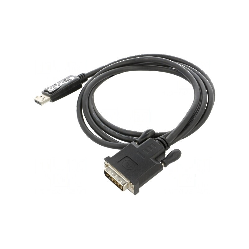 Cablu DisplayPort la DVI-D 1,8m negru | Electronic-mag.ro | Componente Electronice