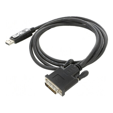 Cablu DisplayPort la DVI-D 1,8m negru | Electronic-mag.ro | Componente Electronice