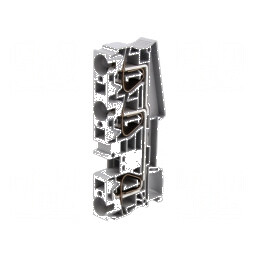 Term. îmbinare de șine 0,2-16mm2 3 borne gri ST TS35 | Electronic-mag.ro | Componente Electronice
