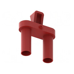 Adaptor banană 4mm roşu priză mufă x2 36A 1kV | Electronic-mag.ro | Componente Electronice