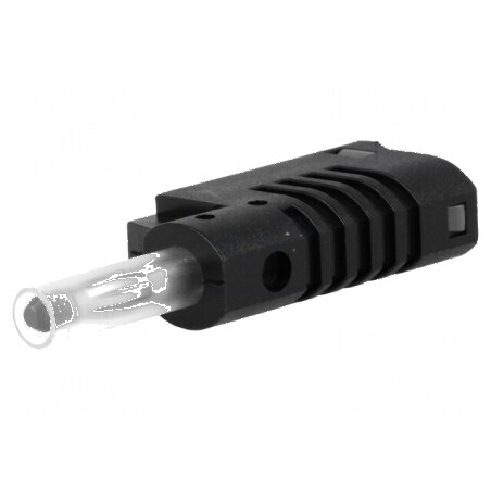 Conector banană 4mm 36A 30VAC 60VDC negru cu izolație | Electronic-mag.ro | Componente Electronice