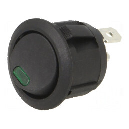 Rocker Switch SPST 2 ON-OFF 20A/14VDC Negru cu LED RA | Electronic-mag.ro | Componente Electronice
