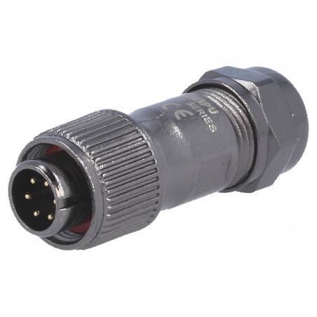 Mufă ST12 tată PIN 6 IP67 5A 125V pentru cablu 5-8mm | Electronic-mag.ro | Componente Electronice