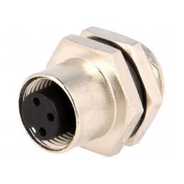 Conector M12 soclu PIN 3 mamă A-DeviceNet CANopen 250V | Electronic-mag.ro | Componente Electronice