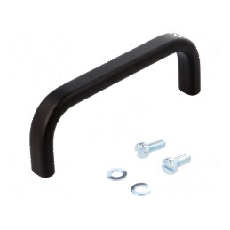Suport aluminiu negru 39mm H x 108mm L x 12mm W cu manetă | Electronic-mag.ro | Componente Electronice