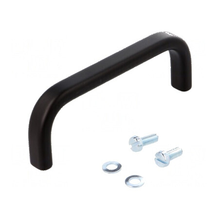 Suport aluminiu negru 39mm H x 108mm L x 12mm W cu manetă | Electronic-mag.ro | Componente Electronice