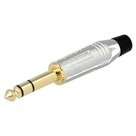Conector Jack 6,3mm mufă tată stereo 3 piste drept pe cablu | Electronic-mag.ro | Componente Electronice