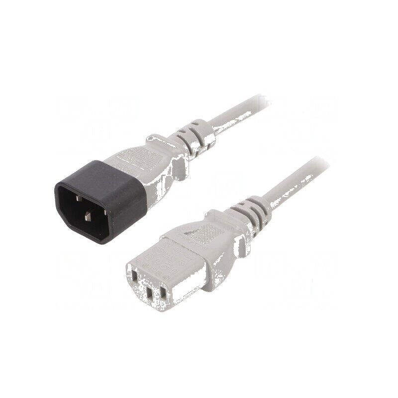 Cablu IEC C13 C14 3m 10A 250V gri | Electronic-mag.ro | Componente Electronice Cablu IEC C13 C14 3m 10A 250V gri | Electronic-mag.ro | Componente Electronice