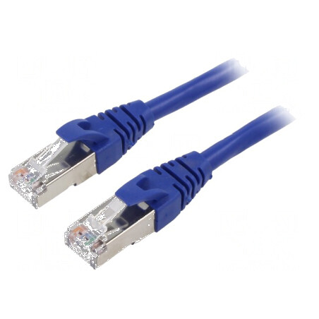 Cablaj patch F/UTP 6 litat Cu PVC albastru 5m 26AWG | Electronic-mag.ro | Componente Electronice