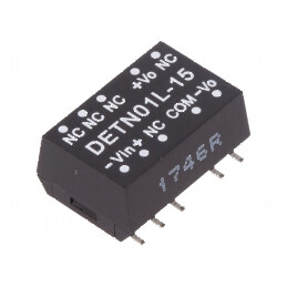 Convertor DC/DC 1W 4,5-5,5V la 15VDC și -15VDC | Electronic-mag.ro | Componente Electronice