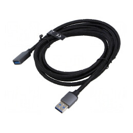 Cablu USB 3.0 A-A nichelat 2m negru gri | Electronic-mag.ro | Componente Electronice