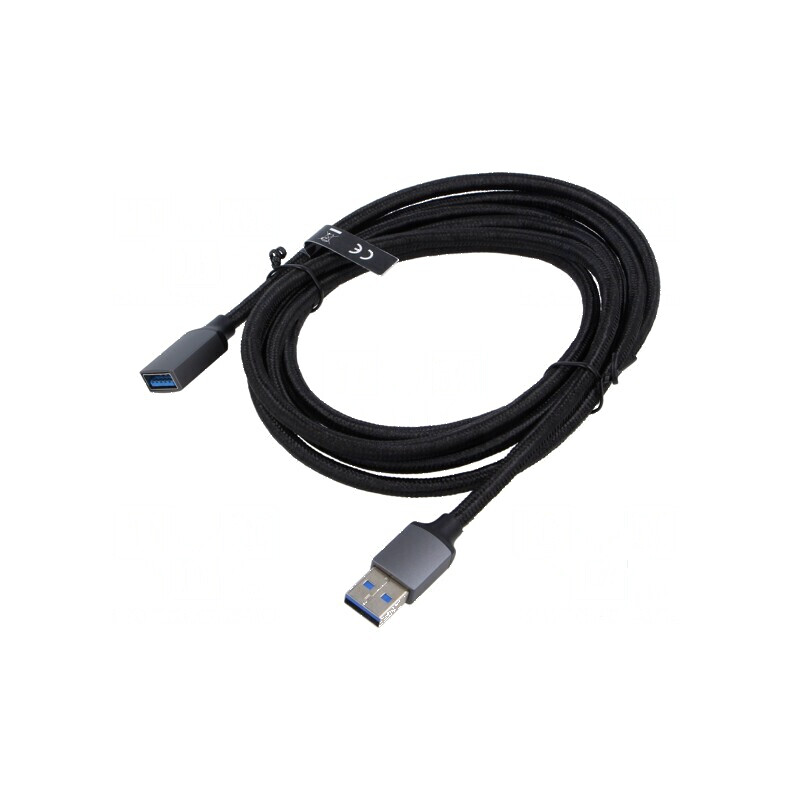 Cablu USB 3.0 A-A nichelat 2m negru gri | Electronic-mag.ro | Componente Electronice