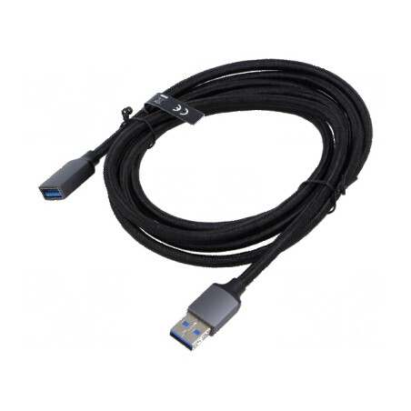 Cablu USB 3.0 A-A nichelat 2m negru gri | Electronic-mag.ro | Componente Electronice