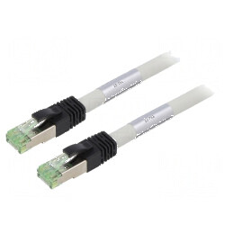 Patch cord S/FTP Cat 8 250mm LSZH gri 24AWG Fire: 8 | Electronic-mag.ro | Componente Electronice