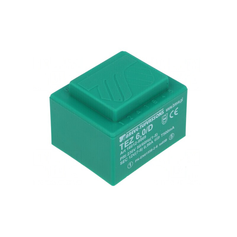 Transformator încapsulat 6VA 230VAC 12V 500mA PCB IP00 | Electronic-mag.ro | Componente Electronice Transformator încapsulat 6VA 230VAC 12V 500mA PCB IP00 | Electronic-mag.ro | Componente Electronice