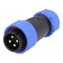 Mufă SP21 tată 4 pini IP68 30A 500V pentru cablu 7÷12mm | Electronic-mag.ro | Componente Electronice