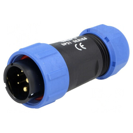 Mufă SP21 tată IP68 5A,30A pentru cablu 7÷12mm | Electronic-mag.ro | Componente Electronice