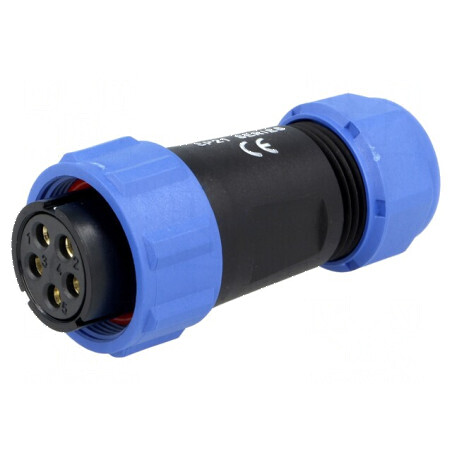 Mufă SP21 mamă 5 pini IP68 30A pentru cablu 7-12mm 500V | Electronic-mag.ro | Componente Electronice