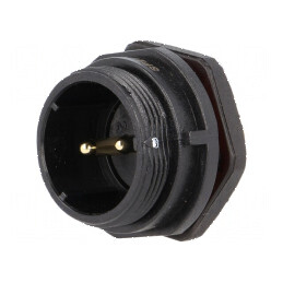 Soclu SP21 tată PIN 2 IP68 30A 500V 4mm2 -25÷85°C | Electronic-mag.ro | Componente Electronice