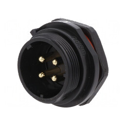 Soclu SP21 tată PIN 4 IP68 30A 500V 4mm2 -25÷85°C | Electronic-mag.ro | Componente Electronice