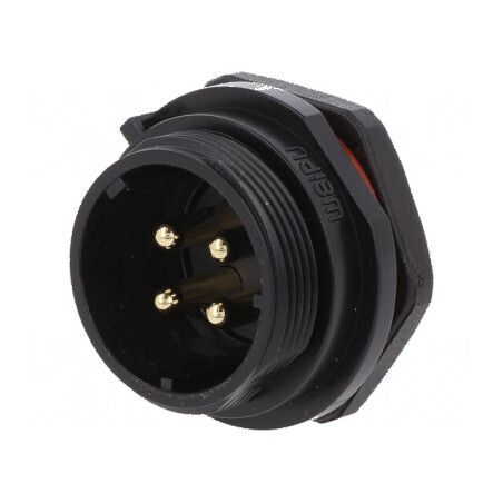 Soclu SP21 tată PIN 4 IP68 30A 500V 4mm2 -25÷85°C | Electronic-mag.ro | Componente Electronice