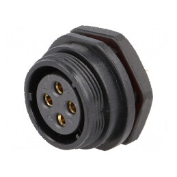 Soclu SP21 mamă PIN 4 IP68 30A 500V 4mm2 -25÷85°C | Electronic-mag.ro | Componente Electronice