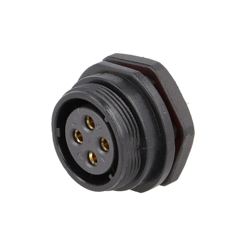 Soclu SP21 mamă PIN 4 IP68 30A 500V 4mm2 -25÷85°C | Electronic-mag.ro | Componente Electronice Soclu SP21 mamă PIN 4 IP68 30A 500V 4mm2 -25÷85°C | Electronic-mag.ro | Componente Electronice