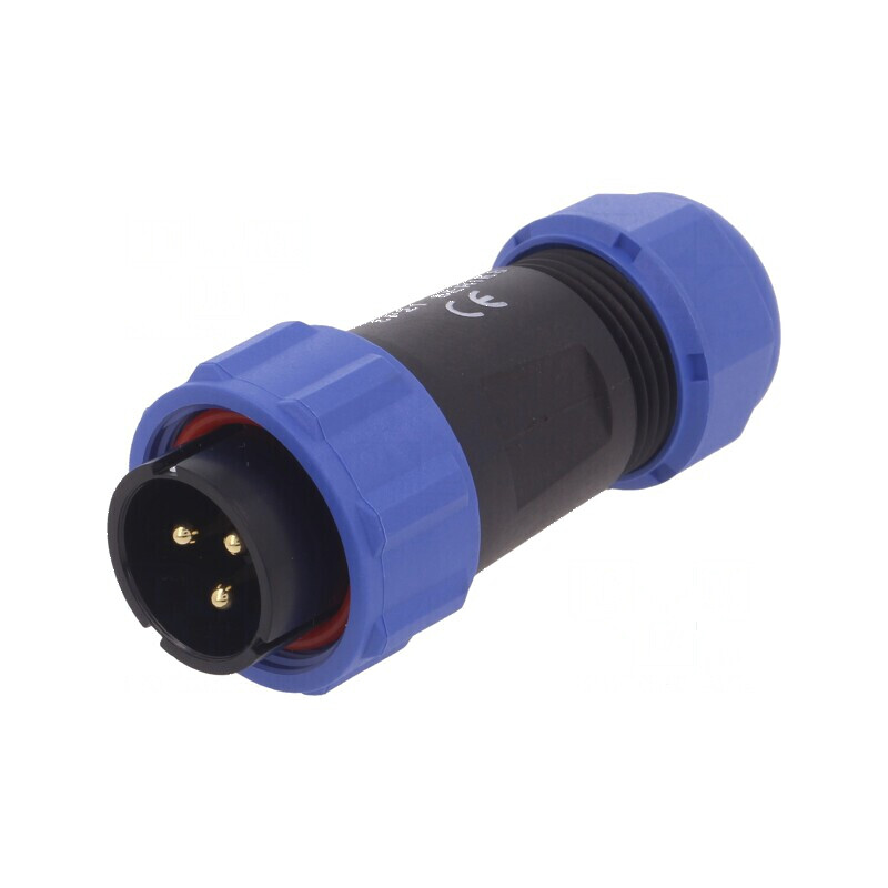 Mufă SP21 tată PIN 3 IP68 30A 500V pentru cablu 7÷12mm | Electronic-mag.ro | Componente Electronice Mufă SP21 tată PIN 3 IP68 30A 500V pentru cablu 7÷12mm | Electronic-mag.ro | Componente Electronice