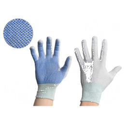 Mănuşi ESD L poliamidă PVC fibră de carbon | Electronic-mag.ro | Componente Electronice