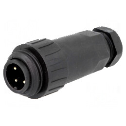 Mufă WA22 tată PIN 4 3 PE IP67 16A cu terminal cu șurub 7-8.5mm | Electronic-mag.ro | Componente Electronice
