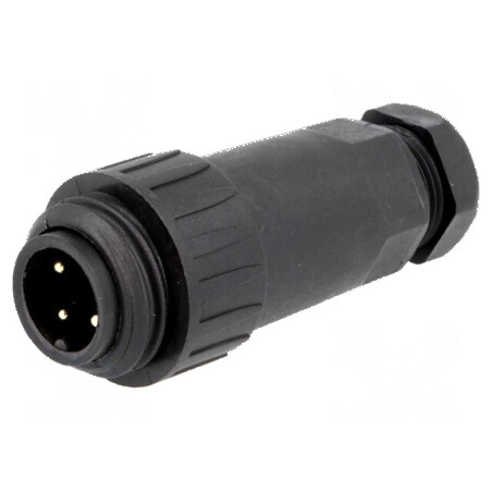 Mufă WA22 tată PIN 4 3 PE IP67 16A cu terminal cu șurub 7-8.5mm | Electronic-mag.ro | Componente Electronice