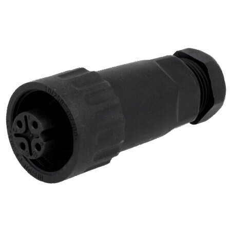 Mufă WA22 mamă 4 PIN IP67 16A 400V aurit | Electronic-mag.ro | Componente Electronice
