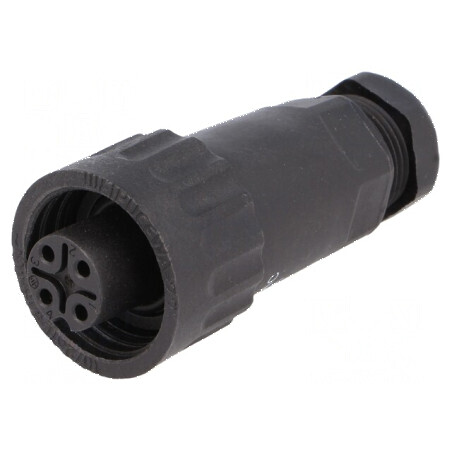 Mufă WA22 mamă PIN 4 3 PE IP67 16A cu terminal cu şurub 7÷8,5mm | Electronic-mag.ro | Componente Electronice
