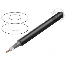 Cablu coaxial OFC 0,88mm2 PUR negru 100m Ø7,1mm | Electronic-mag.ro | Componente Electronice