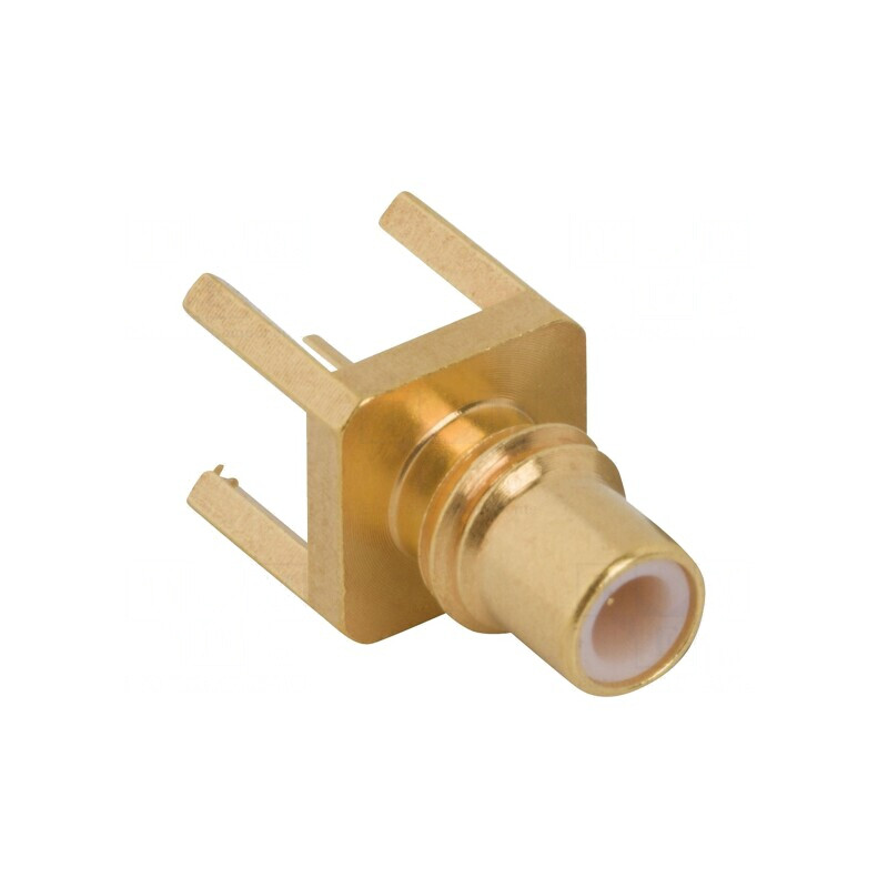 Conector SMC soclu tată 50Ω THT cablu PTFE aurit | Electronic-mag.ro | Componente Electronice